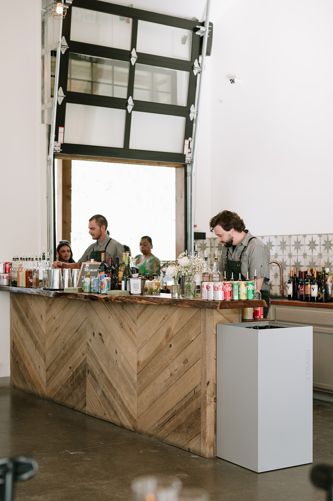 reception area bar setup at a north star gatherings wedding